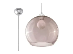 Lámparas colgantes Esfera minimalista de acero/vidrio - 1 fuentes luminosas 4000K - L.30 x A.120 cm - grafito