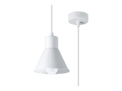 Lámparas colgantes Faldura moderno de acero - 1 fuentes luminosas 4000K - L.14 x A.120 cm - blanco