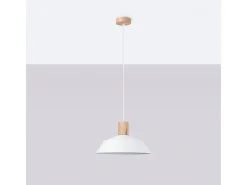 Lámparas colgantes Fanova escandinavo de acero - 1 fuentes luminosas 3000K - L.34 x A.120 cm - blanco
