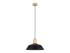 Lámparas colgantes Fanova escandinavo de acero - 1 fuentes luminosas 3000K - L.34 x A.120 cm - negro
