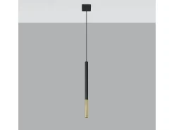 Lámparas colgantes Flar moderno de acero - 1 fuentes luminosas 3000K - L.8 x A.100 cm - oro negro