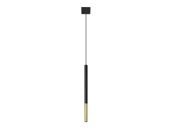 Lámparas colgantes Flar moderno de acero - 1 fuentes luminosas 3000K - L.8 x A.100 cm - oro negro