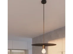 Lámparas colgantes Flavieta moderno de acero - 1 fuentes luminosas 4000K - L.40 x A.105 cm - negro