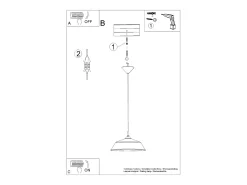 Lámparas Colgantes Frika Escandinavo De Acero - 1 Fuentes Luminosas - L.34 X A.74 Cm - Blanco
