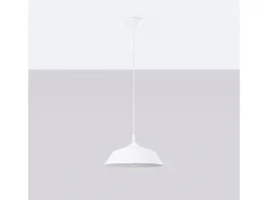 Lámparas Colgantes Frika Escandinavo De Acero - 1 Fuentes Luminosas - L.34 X A.74 Cm - Blanco
