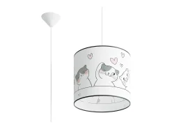 Lámparas colgantes Gatto moderno de CLORURO DE POLIVINILO - 1 fuentes luminosas 3000K - L.30 x A.95 cm - multicolor