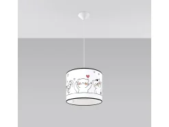 Lámparas colgantes Gatto moderno de CLORURO DE POLIVINILO - 1 fuentes luminosas 3000K - L.30 x A.95 cm - multicolor