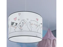 Lámparas colgantes Gatto moderno de CLORURO DE POLIVINILO - 1 fuentes luminosas 3000K - L.30 x A.95 cm - multicolor