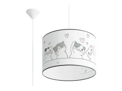 Lámparas colgantes Gatto moderno de CLORURO DE POLIVINILO - 1 fuentes luminosas 4000K - L.40 x A.95 cm - multicolor