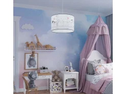 Lámparas colgantes Gatto moderno de CLORURO DE POLIVINILO - 1 fuentes luminosas 4000K - L.30 x A.95 cm - multicolor