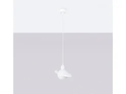 Lámparas colgantes Gloxo moderno de acero - 1 fuentes luminosas 3000K - L.20 x A.125 cm - blanco