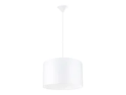 Lámparas colgantes Gloxo minimalista de tela/PVC - 1 fuentes luminosas 3000K - L.40 x A.88 cm - blanco