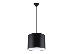 Lámparas colgantes Gloxo minimalista de tela/PVC - 1 fuentes luminosas 4000K - L.30 x A.88 cm - negro