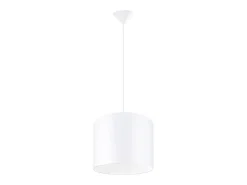 Lámparas colgantes Gloxo minimalista de tela/PVC - 1 fuentes luminosas 3000K - L.30 x A.88 cm - blanco