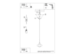 Lámparas colgantes Gloxo moderno de acero - 1 fuentes luminosas 4000K - L.20 x A.125 cm - negro