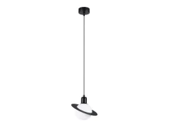 Lámparas colgantes Gloxo moderno de acero - 1 fuentes luminosas 4000K - L.20 x A.125 cm - negro
