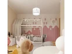 Lámparas colgantes Gufo moderno de CLORURO DE POLIVINILO - 1 fuentes luminosas 3000K - L.40 x A.82 cm - multicolor