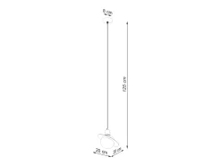 Lámparas Colgantes Hyperion Moderno De Acero - 1 Fuentes Luminosas - L.20 X A.125 Cm - Negro