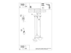 Lámparas Colgantes Hyperion Moderno De Acero - 3 Fuentes Luminosas - L.32 X A.120 Cm - Blanco