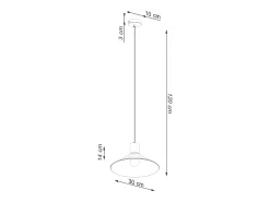 Lámparas Colgantes Jaga Escandinavo De Acero - 1 Fuentes Luminosas - L.30 X A.120 Cm - Blanco