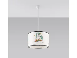 Lámparas colgantes Lincrone moderno de CLORURO DE POLIVINILO - 1 fuentes luminosas 3000K - L.40 x A.95 cm - multicolor