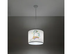 Lámparas colgantes Lincrone moderno de CLORURO DE POLIVINILO - 1 fuentes luminosas 4000K - L.30 x A.95 cm - multicolor