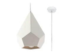 Lámparas colgantes Litch moderno de cerámica - 1 fuentes luminosas 3000K - L.25 x A.135 cm - blanco