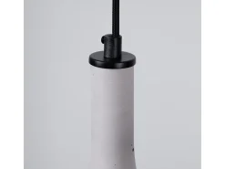 Lámparas colgantes Lum moderno de concreto - 2 fuentes luminosas 4000K - L.34 x A.113 cm - gris