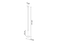 Lámparas colgantes Lum moderno de concreto - 1 fuentes luminosas 4000K - L.12 x A.125 cm - gris