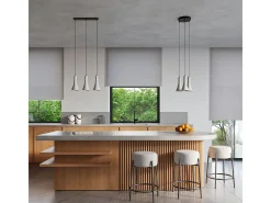 Lámparas colgantes Lum moderno de concreto - 1 fuentes luminosas 3000K - L.12 x A.125 cm - gris