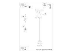 Lámparas Colgantes Mint Moderno De Cerámica - 1 Fuentes Luminosas - L.20 X A.125 Cm - Blanco