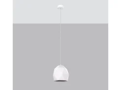 Lámparas colgantes Mintx moderno de cerámica - 1 fuentes luminosas 3000K - L.20 x A.125 cm - blanco