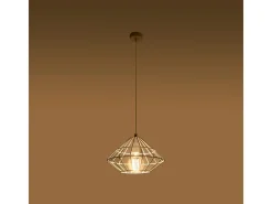 Lámparas colgantes Neoteru industrial de acero - 1 fuentes luminosas 4000K - L.32 x A.120 cm - blanco