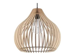 Lámparas colgantes Novidera escandinavo de madera - 1 fuentes luminosas 3000K - L.40 x A.110 cm - madera natural