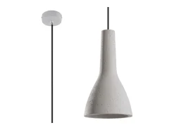 Lámparas colgantes Opilme industrial de concreto - 1 fuentes luminosas 4000K - L.17 x A.132 cm - gris