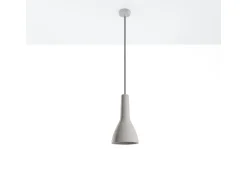 Lámparas colgantes Opilme industrial de concreto - 1 fuentes luminosas 3000K - L.17 x A.132 cm - gris