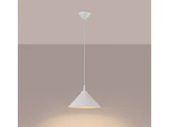 Lámparas colgantes Paloa escandinavo de acero - 1 fuentes luminosas 4000K - L.30 x A.76 cm - blanco