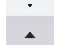 Lámparas colgantes Paloa escandinavo de acero - 1 fuentes luminosas 3000K - L.30 x A.76 cm - negro