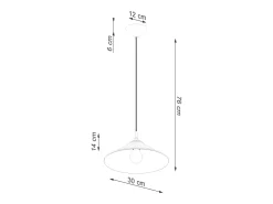 Lámparas colgantes Paloa escandinavo de acero - 1 fuentes luminosas 4000K - L.30 x A.76 cm - negro
