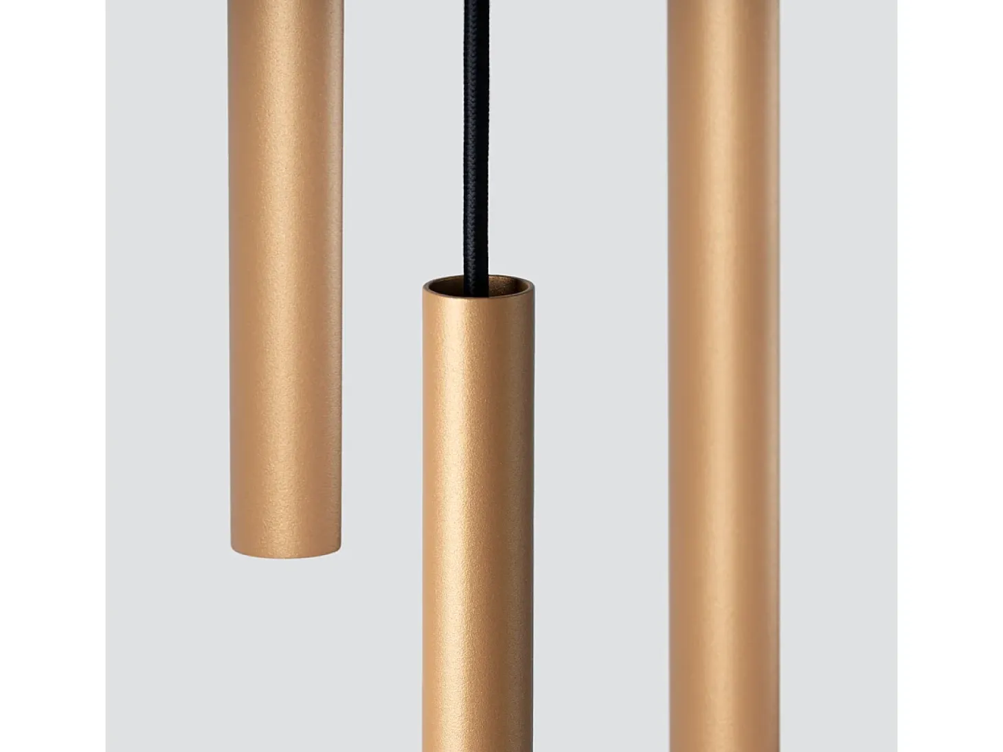 Lámparas Colgantes Pastelo Moderno De Acero - 3 Fuentes Luminosas - L.20 X A.115 Cm - Dorado