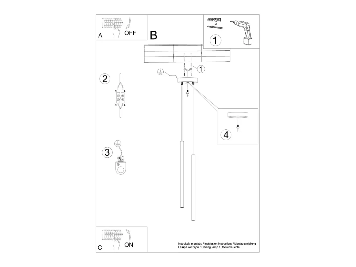 Lámparas Colgantes Pastelo Moderno De Acero - 2 Fuentes Luminosas - L.15 X A.118 Cm - Dorado