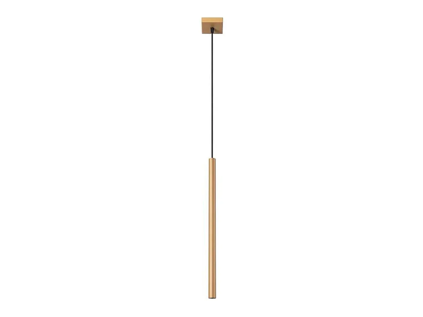 Lámparas Colgantes Pastelo Moderno De Acero - 1 Fuentes Luminosas - L.3,5 X A.115 Cm - Dorado