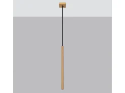 Lámparas Colgantes Pastelo Moderno De Acero - 1 Fuentes Luminosas - L.3,5 X A.115 Cm - Dorado