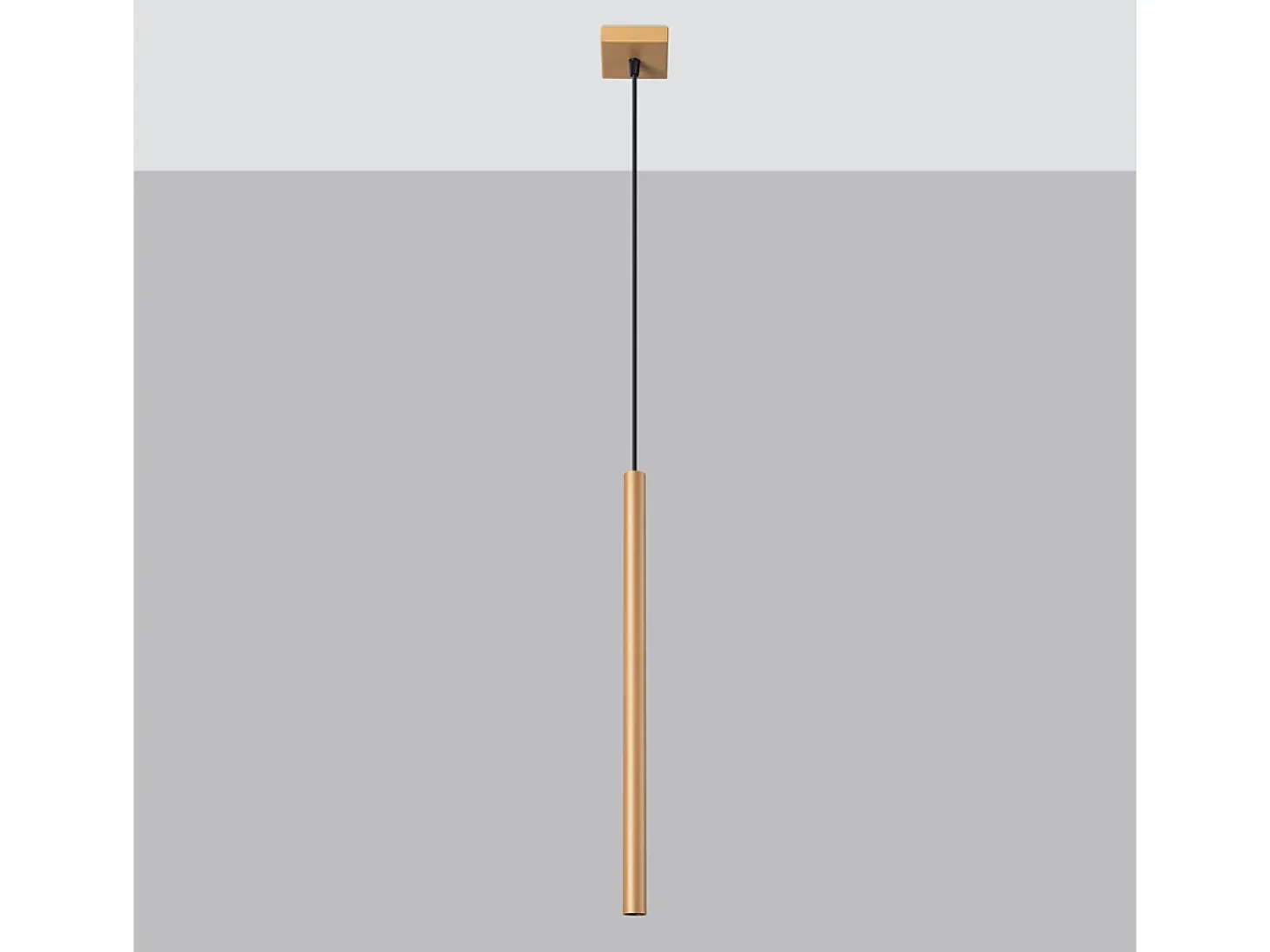 Lámparas Colgantes Pastelo Moderno De Acero - 1 Fuentes Luminosas - L.3,5 X A.115 Cm - Dorado