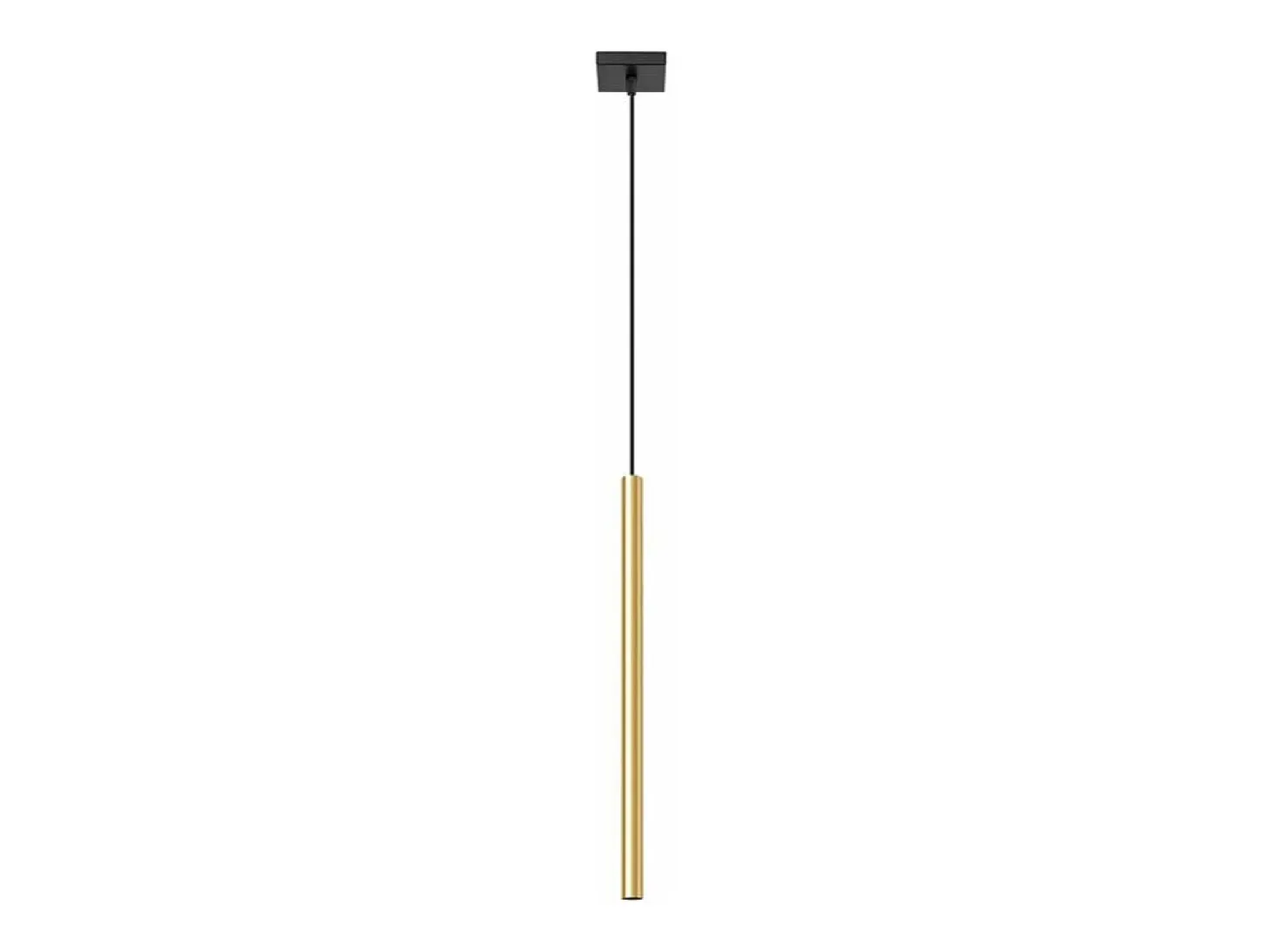 Lámparas Colgantes Pastelo Moderno De Acero - 1 Fuentes Luminosas - L.8 X A.100 Cm - Brillo Dorado