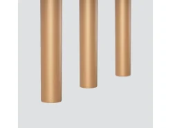 Lámparas Colgantes Pastelo Moderno De Acero - 3 Fuentes Luminosas - L.30 X A.115 Cm - Dorado