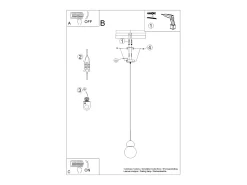 Lámparas Colgantes Pekka Escandinavo De Vidrio/Madera - 1 Fuentes Luminosas - L.11 X A.124 Cm - Blanco/Madera Natural