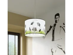 Lámparas Colgantes Piłka Moderno De Cloruro De Polivinilo - 1 Fuentes Luminosas - L.30 X A.82 Cm - Blanco/Negro/Verde