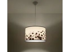Lámparas Colgantes Piłka Moderno De Cloruro De Polivinilo - 1 Fuentes Luminosas - L.40 X A.82 Cm - Blanco Negro