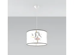 Lámparas Colgantes Princess Moderno De Cloruro De Polivinilo - 1 Fuentes Luminosas - L.40 X A.95 Cm - Multicolor